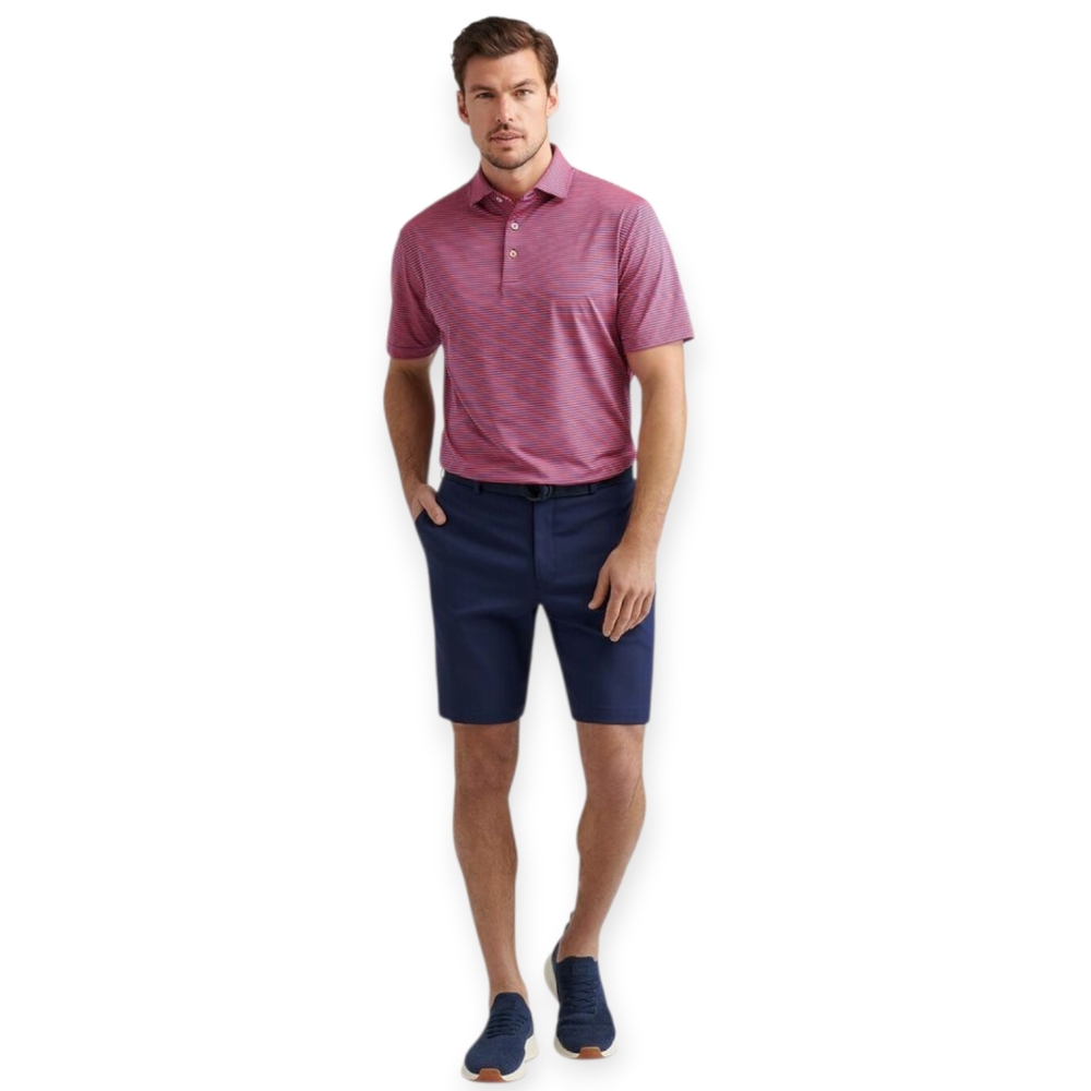 Peter Millar Crown Navy Golf Preppy Salem Performance Sport Shorts - Mens